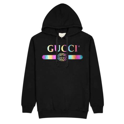 gucci rainbow hoodie white